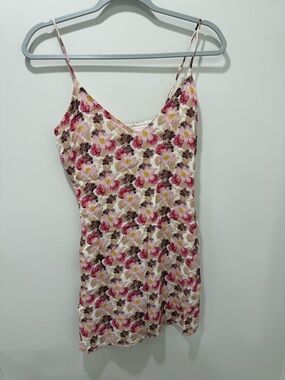 Wilfred Floral Mini Dress in Pink and Cream
